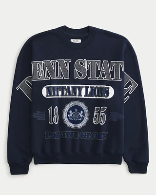 Boxy Penn State Nittany Lions Graphic Crew Sweatshirt