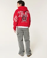 Boxy Ohio State Buckeyes Graphic Hoodie