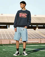 Boxy USC Athletics Graphic Crew Sweatshirt