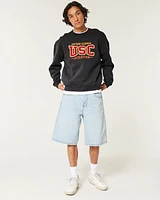 Boxy USC Athletics Graphic Crew Sweatshirt