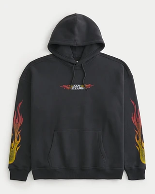 Baggy No Fear Graphic Hoodie