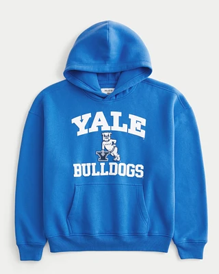 Boxy Yale Bulldogs Graphic Hoodie