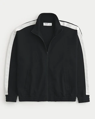 Boxy Fleece Track Jacket