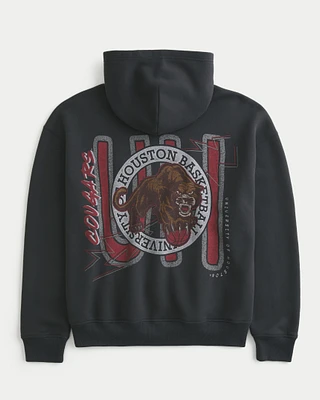 Boxy University of Houston Basketball Graphic Hoodie