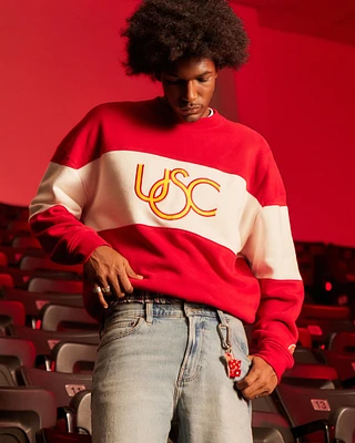 Boxy USC Graphic Crew Sweatshirt