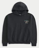 Boxy University of Miami Graphic Hoodie