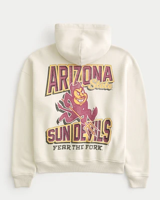 Boxy Arizona State University Sun Devils Graphic Hoodie