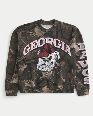 University of Georgia Graphic Camo Crew Sweatshirt