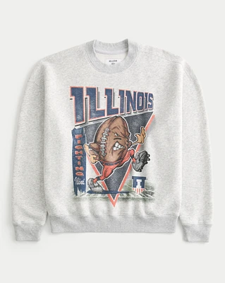 University of Illinois Fighting Illini Graphic Crew Sweatshirt
