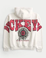 Boxy Ohio State Buckeyes Graphic Hoodie