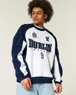 Baggy Dublin Graphic Crew Sweatshirt