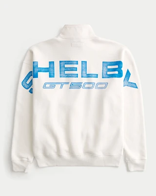 Boxy Shelby Graphic Half-Zip Sweatshirt