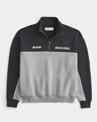 Boxy Ducati Graphic Half-Zip Sweatshirt