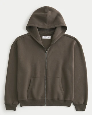 Boxy Zip-Up Hoodie