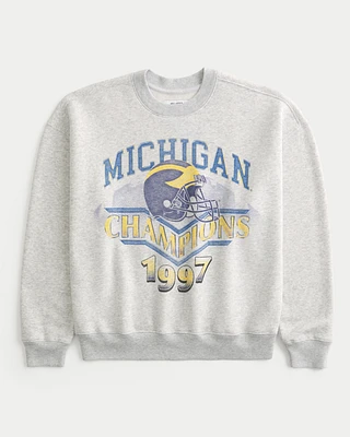 University of Michigan Graphic Crew Sweatshirt