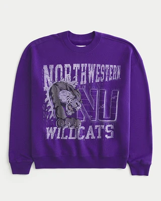 Northwestern Wildcats Graphic Crew Sweatshirt