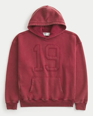 Boxy Number Graphic Hoodie
