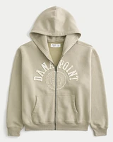 Boxy Dana Point Graphic Zip-Up Hoodie