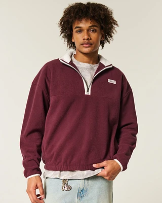 Thermal Fleece Half-Zip Sweatshirt