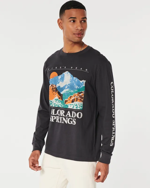 Hollister Relaxed Long-Sleeve Scenic Logo Graphic Tee