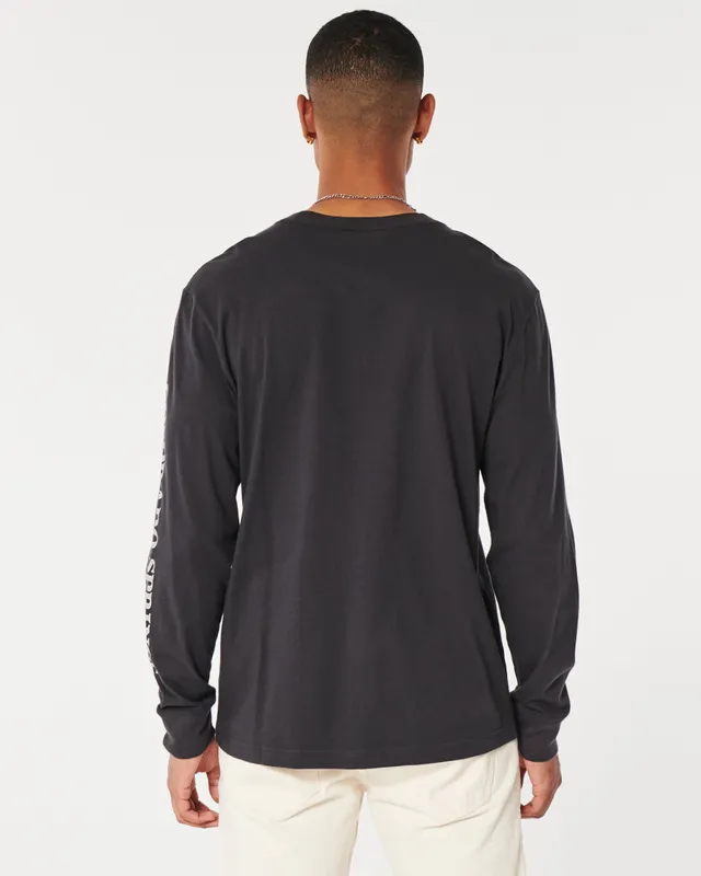 Hollister Relaxed Long-Sleeve Scenic Logo Graphic Tee