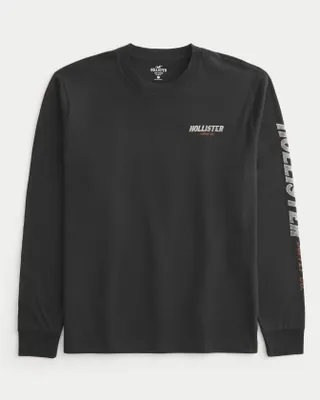 Relaxed Long-Sleeve Logo Graphic Tee