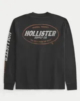 Relaxed Long-Sleeve Logo Graphic Tee