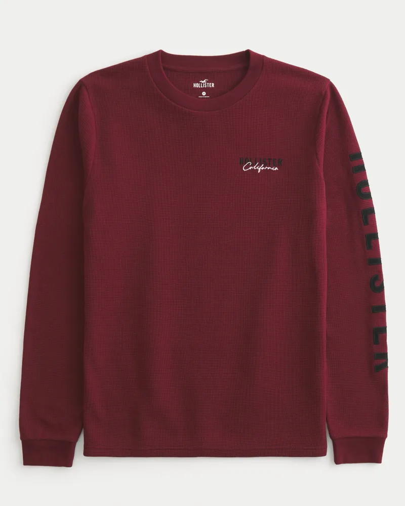 Hollister Relaxed Long-Sleeve Logo Graphic Tee