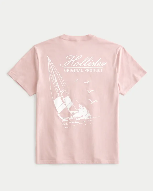 Hollister Relaxed Long-Sleeve Scenic Logo Graphic Tee