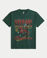 Relaxed University of Miami Hurricanes Graphic Tee