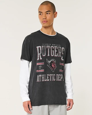 Relaxed Rutgers University Graphic Tee