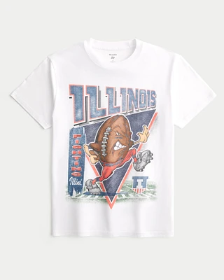 Relaxed Illinois Fighting Illini Graphic Tee