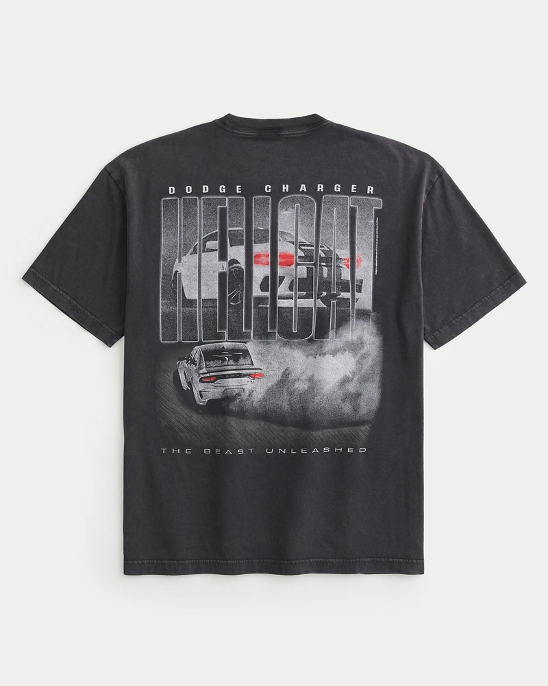 Boxy Dodge Charger Hellcat Graphic Tee