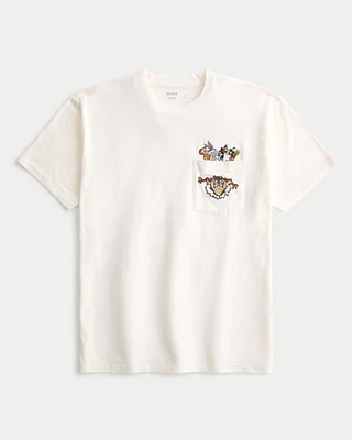 Relaxed Looney Tunes Graphic Pocket Tee