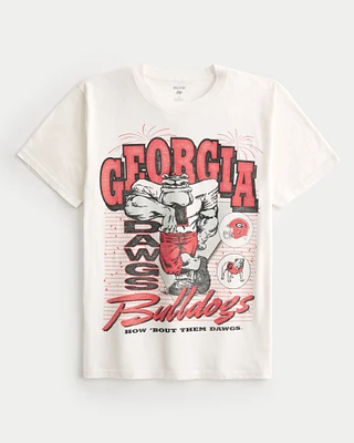 Relaxed University of Georgia Bulldogs Graphic Tee