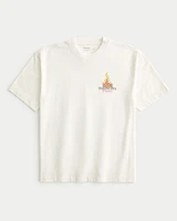 Boxy Heavyweight Grandpa Lou's Pizzeria Graphic Tee