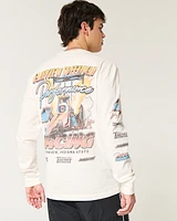 Relaxed Long-Sleeve Fairview Speedway Graphic Tee