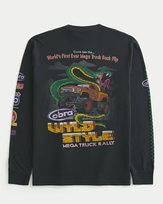 Relaxed Long-Sleeve Wyld Style Mega Truck Graphic Tee