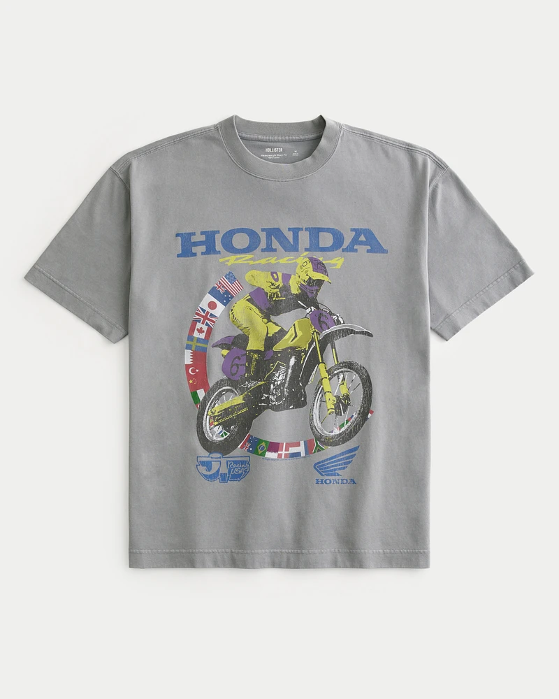 Boxy Heavyweight Honda Racing Graphic Tee