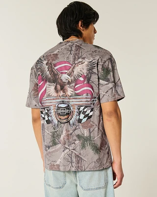 Boxy Heavyweight Chevrolet Graphic Camo Tee