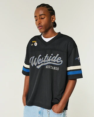 Boxy Crop Westside Mustangs Graphic Jersey