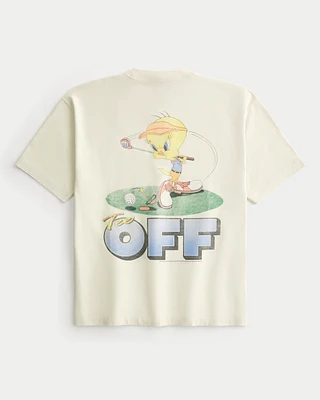 Boxy Heavyweight Tweety Golf Graphic Tee