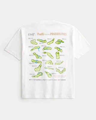 Boxy Heavyweight Fairway island Golf Club Graphic Tee