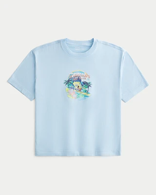 Boxy Crop SpongeBob SquarePants Graphic Tee