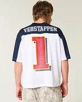 Boxy Crop Oracle Red Bull Graphic Jersey