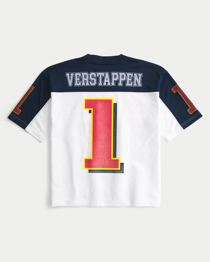 Boxy Crop Oracle Red Bull Graphic Jersey