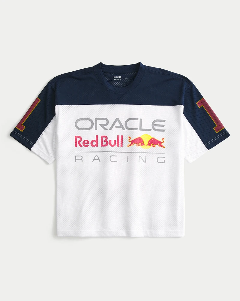 Boxy Crop Oracle Red Bull Graphic Jersey