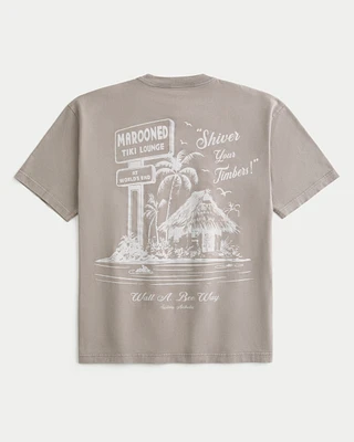 Boxy Marooned Tiki Lounge Graphic Tee