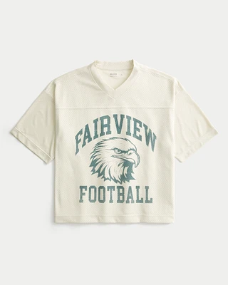 Boxy Crop Fairview Football Graphic Jersey