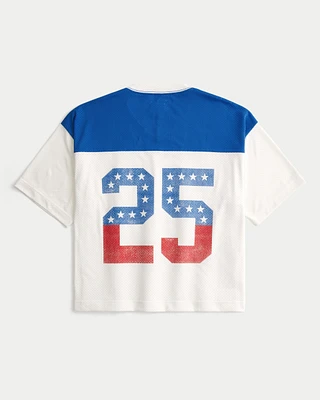 Boxy Crop Number Graphic Jersey